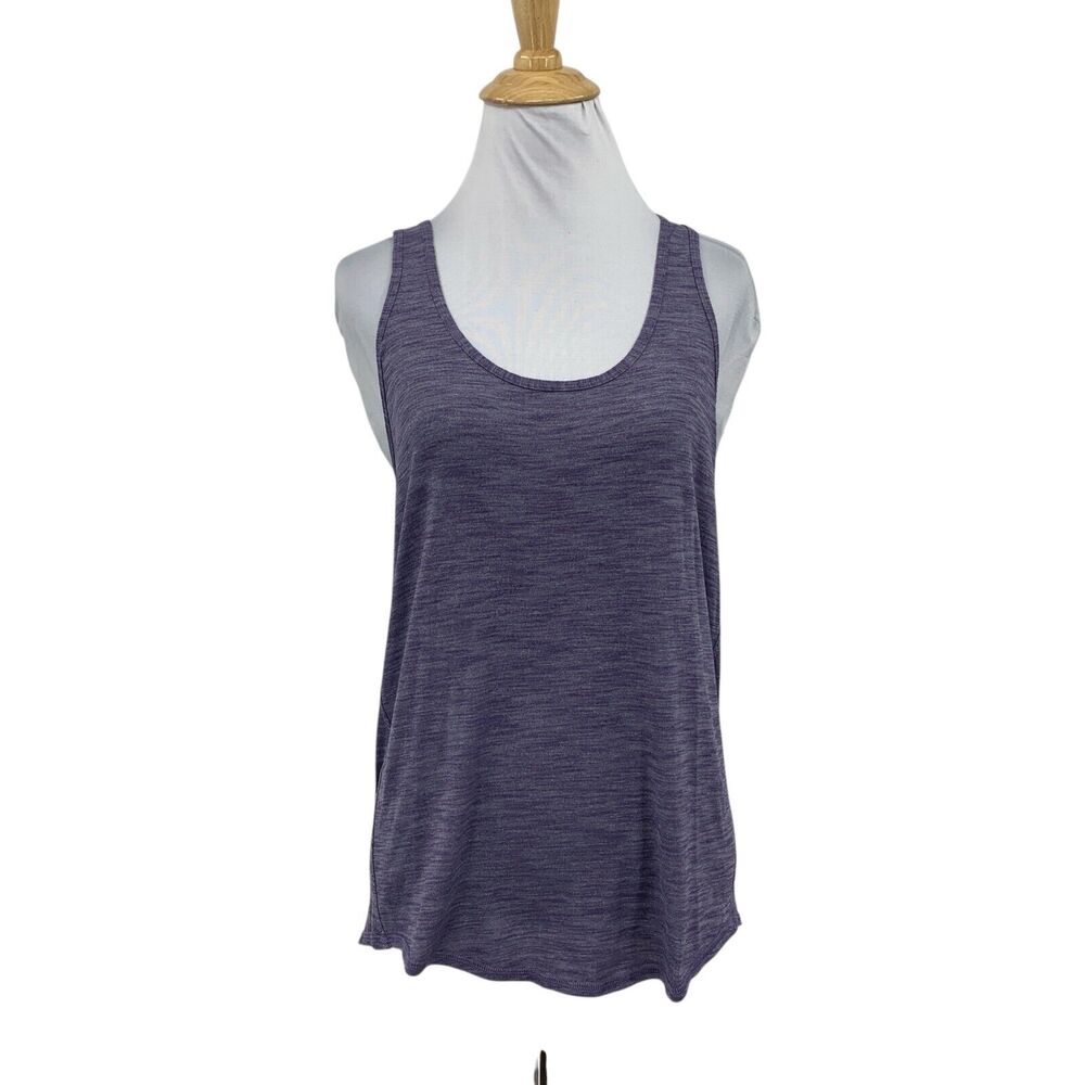 Lululemon Tank Top Womens 6/8 Amethyst Salute The Sun Cutout Tie Back Scoop Neck